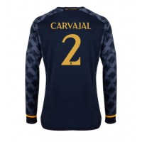 Real Madrid Daniel Carvajal #2 Vieraspaita 2023-24 Pitkähihainen